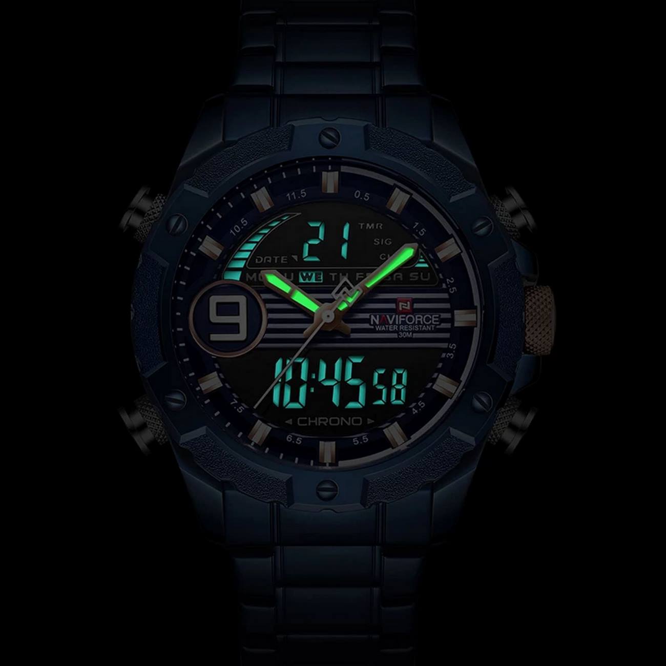 Reloj Naviforce Original Nf 9146 Acero Inoxidable + Estuche